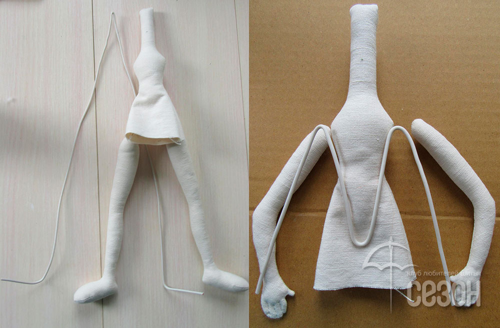 Создание проволочного каркаса для авторской куклы